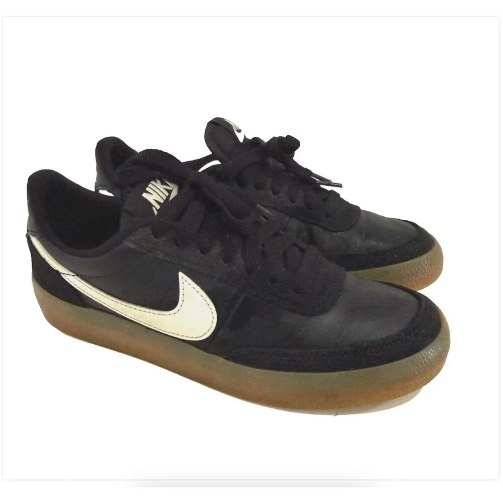 Nike Killshot 2 Womens 5.5 Black Leather Gum Sole Tennis Shoes Retro Low Sneaker